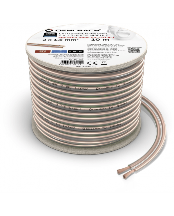 Oehlbach Speaker Wire SP-15 Καλώδιο Ηχείων 2 x 1,5 mm² 10m (Τεμάχιο)