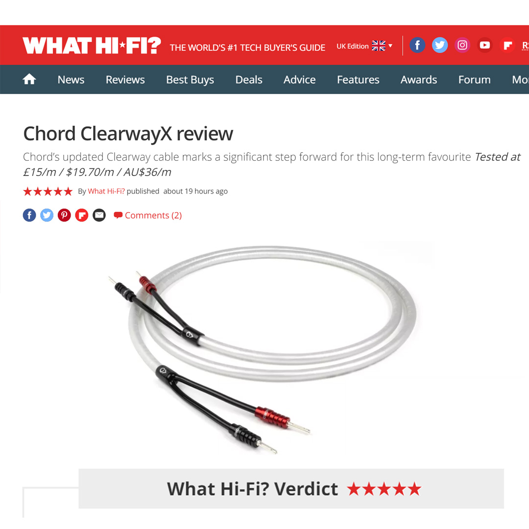 Chord Company ClearwayX speaker 3m