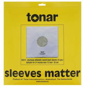 Tonar plastipap antistatic record inner sleeves 