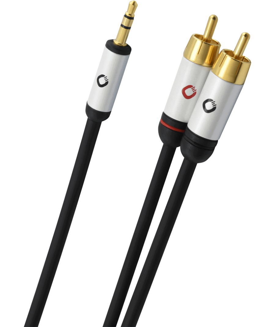 Oehlbach i-Connect J Portable Device Audio Cable 3.5mm Jack – 2x RCA 3m Black (Piece)