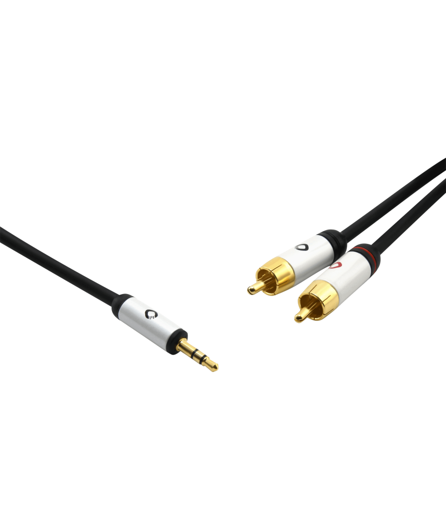 Oehlbach i-Connect J Portable Device Audio Cable 3.5mm Jack – 2x RCA 1.5m Black (Piece)