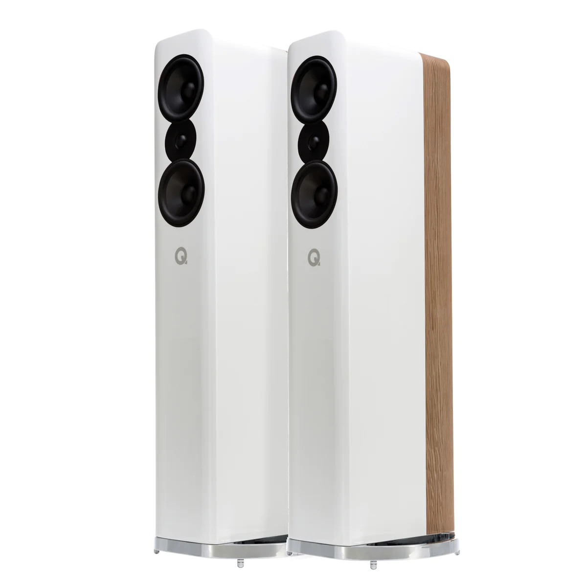 Q Acoustics Concept 500 GLOSS WHITE & LIGHT OAK
