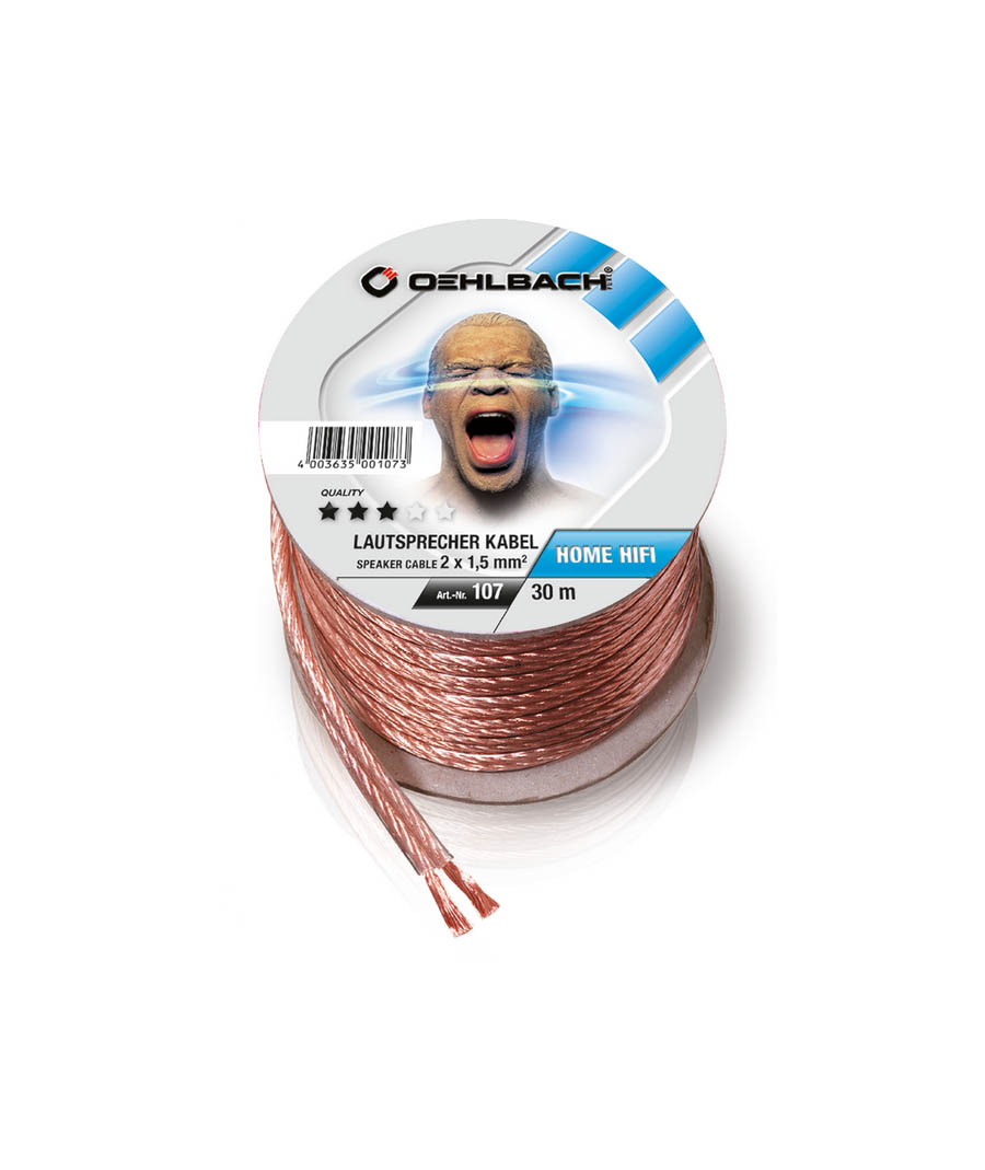 Oehlbach Speaker Wire SP-15 Καλώδιο Ηχείων 2 x 1,5 mm² 30m Λευκό (Τεμάχιο)