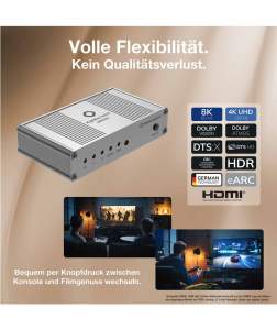Oehlbach HIGHWAY SWITCH 8K signal switcher for HDMI®Silver (Piece)