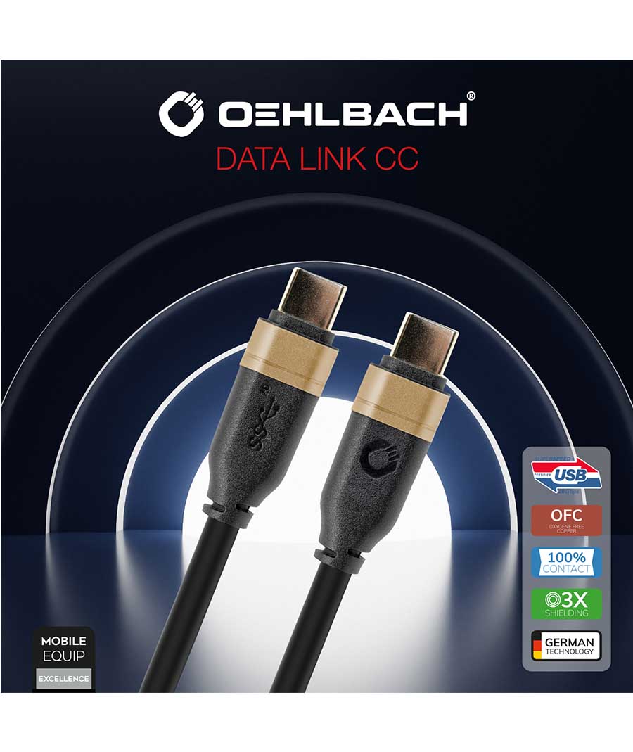 Oehlbach DATA LINK CC Καλώδιο USB 3.1 type C – type C 1 m (Τεμάχιο) 