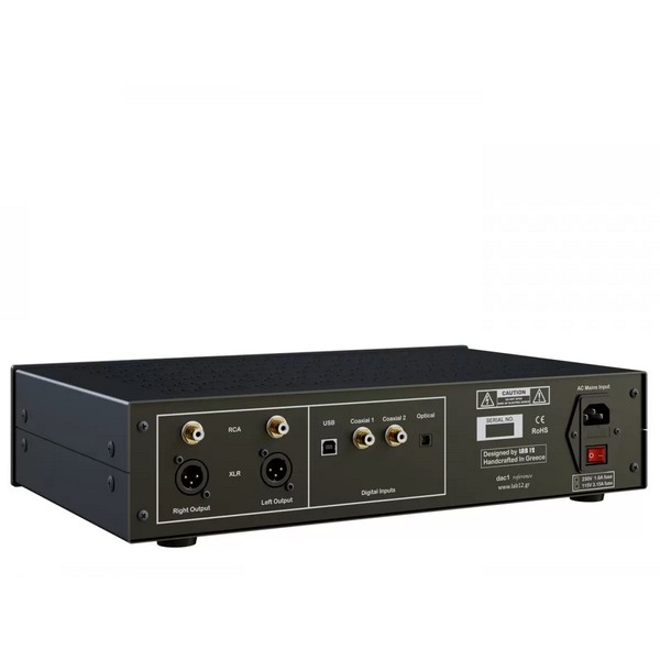 Το Lab12 DAC1 Reference προσφέρει κορυφαία NOS ψηφιακή απόδοση με 8 multibit Philips DACs και λαμπάτο αναλογικό στάδιο για φυσικό, ζεστό και αψεγάδιαστο ήχο. Διαθέσιμο σε Matt Black & Frozen Silver. | Heavenaudio.gr