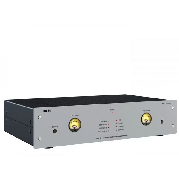 Το Lab12 DAC1 Reference προσφέρει κορυφαία NOS ψηφιακή απόδοση με 8 multibit Philips DACs και λαμπάτο αναλογικό στάδιο για φυσικό, ζεστό και αψεγάδιαστο ήχο. Διαθέσιμο σε Matt Black & Frozen Silver. | Heavenaudio.gr