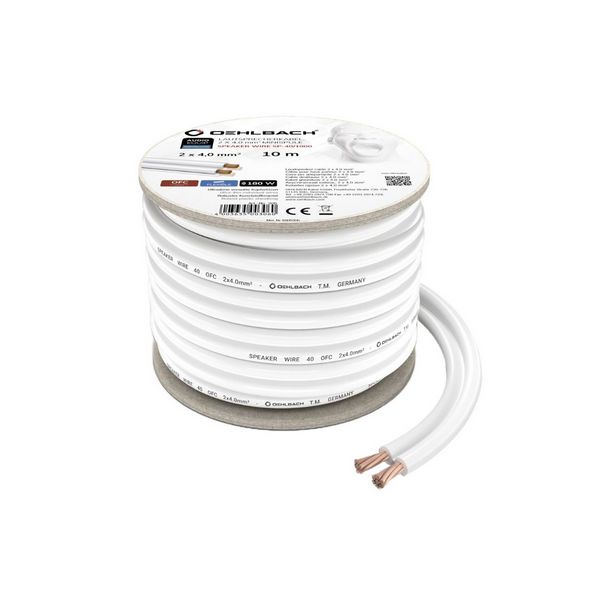 Oehlbach Speaker Wire SP-40 Καλώδιο Ηχείων 10m Λευκό (Τεμάχιο)
