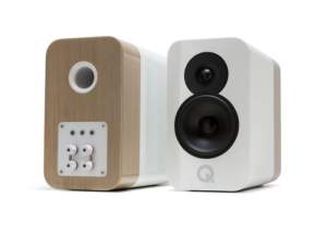 Q Acoustics Concept 300, Bookshelf Speakers (White/Oak)