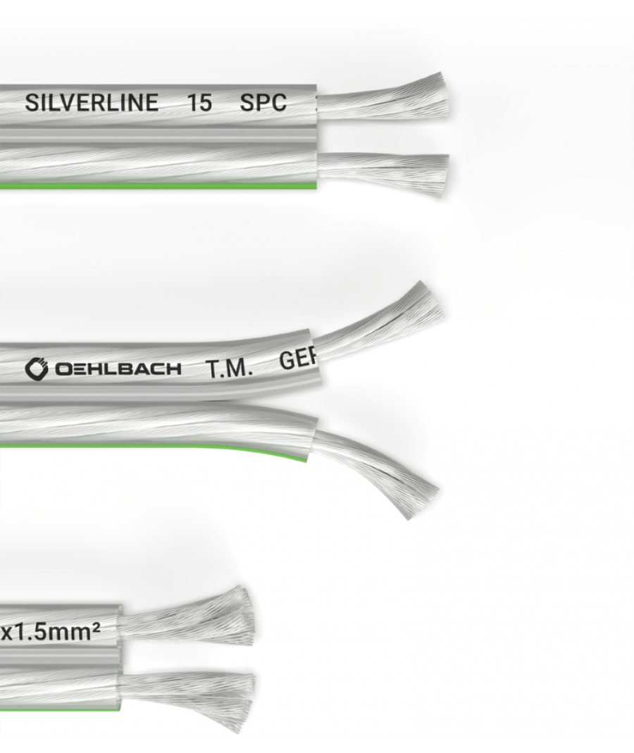 Oehlbach Silverline SP-15 Silver Plated Speaker Cable 2 x 1.5 mm² 10m (τεμάχιο)