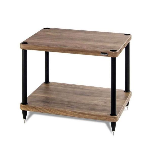 Solid Steel S3-2 καρυδιά Eπιπλο για στερεοφωνικό με Ρυθμιζόμενα πόδια και ως 120 κιλά αντοχή σε βάρος!
