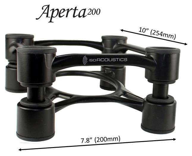 IsoAcoustics Aperta 200 Black (Ζεύγος)