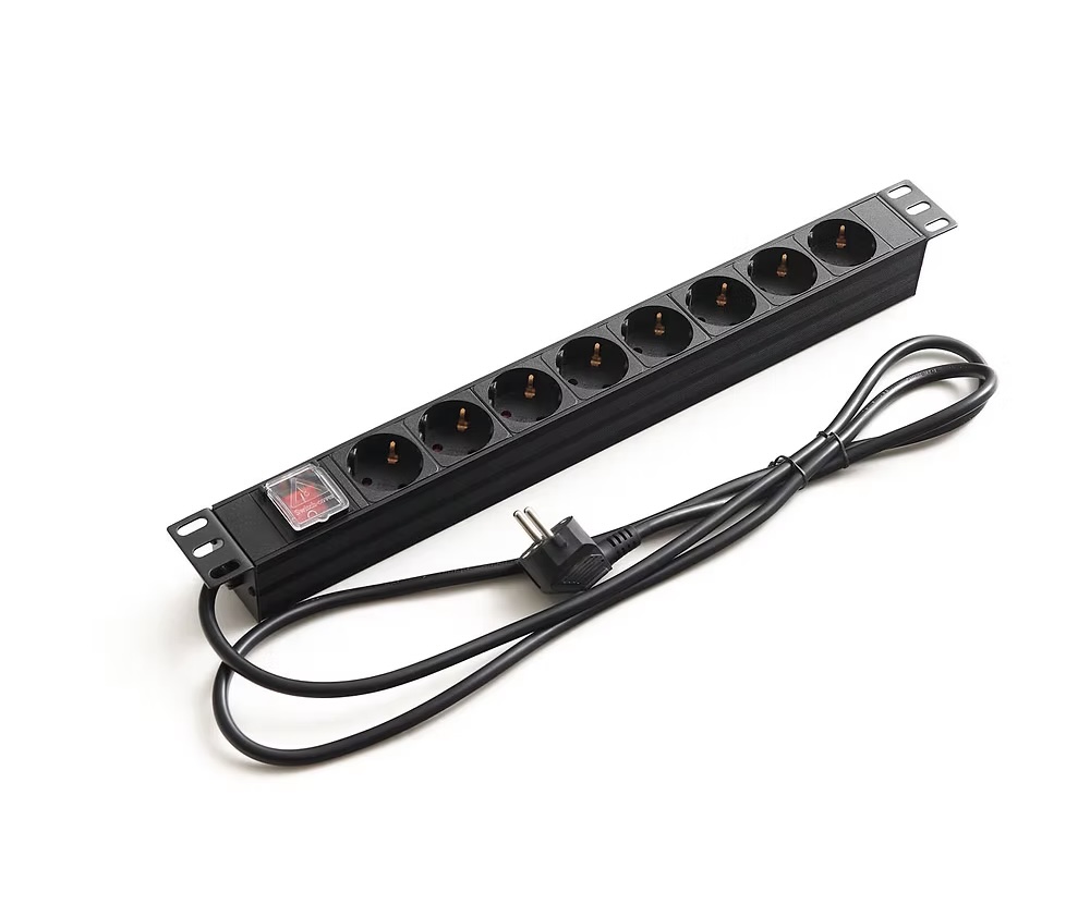 Power Strip With Switch (8 SCHUKO Sockets)